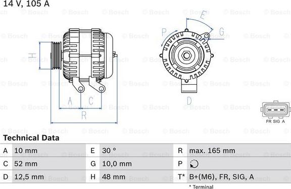 BOSCH 0 986 080 440 - Генератор autosila-amz.com