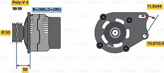 BOSCH 0 986 080 540 - Генератор autosila-amz.com