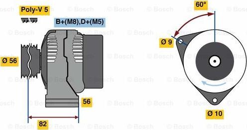 BOSCH 0 986 080 890 - Генератор autosila-amz.com