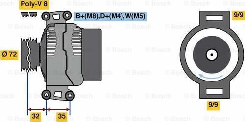 BOSCH 0 986 080 310 - Автозапчасть autosila-amz.com