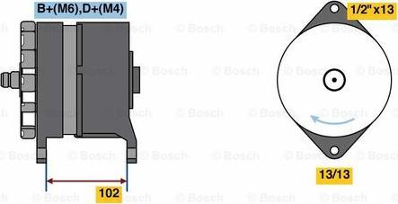 BOSCH 0 986 081 030 - Генератор autosila-amz.com