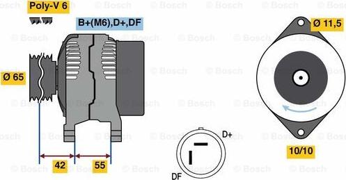 BOSCH 0 986 081 200 - Генератор autosila-amz.com