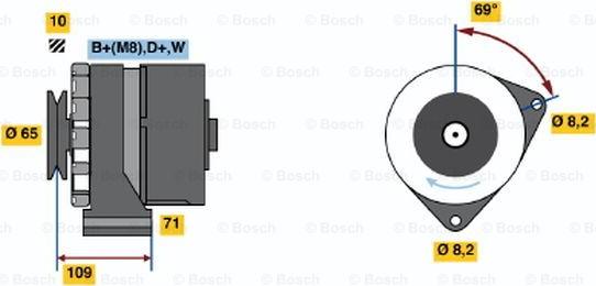 BOSCH 0 986 039 120 - Генератор autosila-amz.com