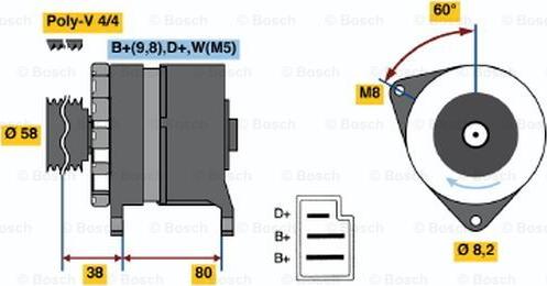 BOSCH 0 986 039 711 - Генератор autosila-amz.com