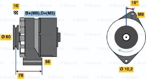 BOSCH 0 986 034 520 - Генератор autosila-amz.com