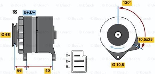 BOSCH 0 986 034 630 - Генератор autosila-amz.com