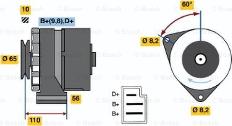 BOSCH 0 986 034 040 - Генератор autosila-amz.com