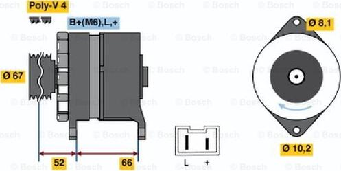 BOSCH 0 986 034 000 - Генератор autosila-amz.com