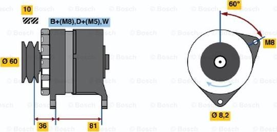 BOSCH 0 986 034 010 - Генератор autosila-amz.com