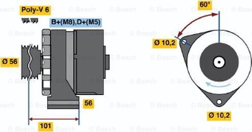 BOSCH 0 986 034 030 - Генератор autosila-amz.com