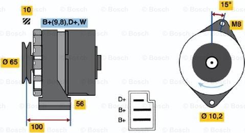 BOSCH 0 986 034 190 - Генератор autosila-amz.com