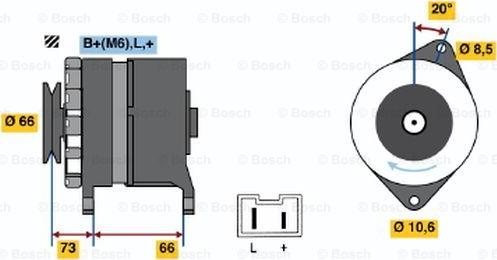 BOSCH 0 986 034 821 - Генератор autosila-amz.com