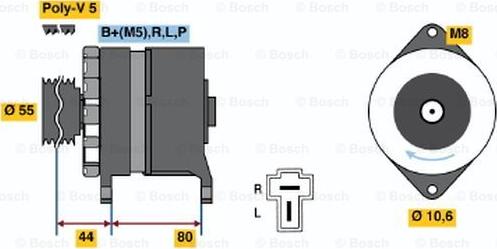 BOSCH 0 986 034 291 - Генератор autosila-amz.com