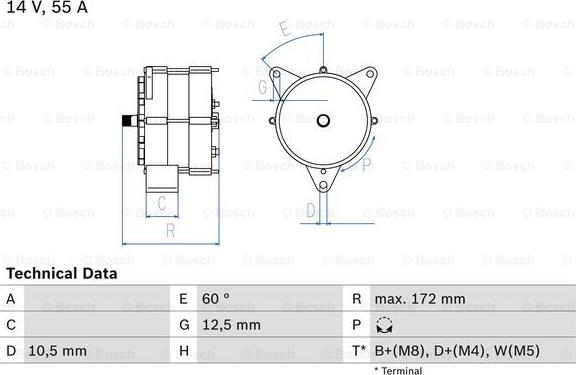 BOSCH 0 986 034 260 - Генератор autosila-amz.com