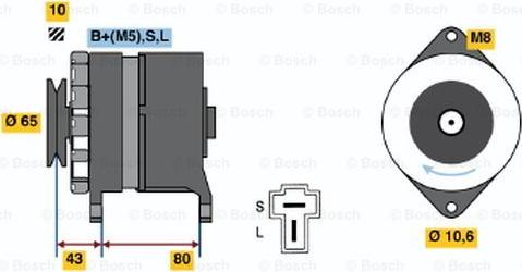 BOSCH 0 986 035 401 - Генератор autosila-amz.com