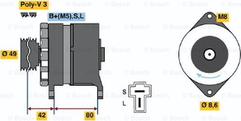 BOSCH 0 986 035 411 - Генератор autosila-amz.com