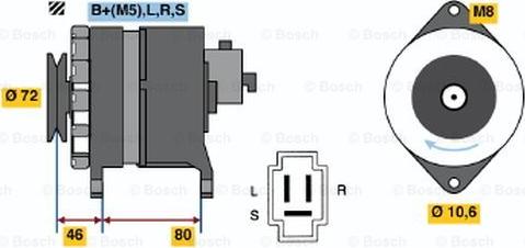 BOSCH 0 986 035 681 - Генератор autosila-amz.com