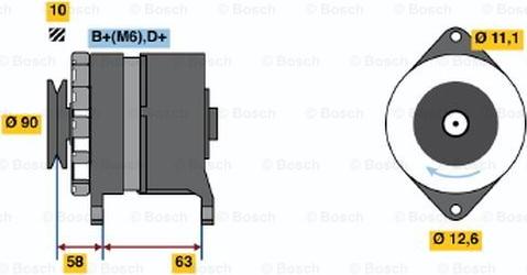 BOSCH 0 986 035 630 - Генератор autosila-amz.com