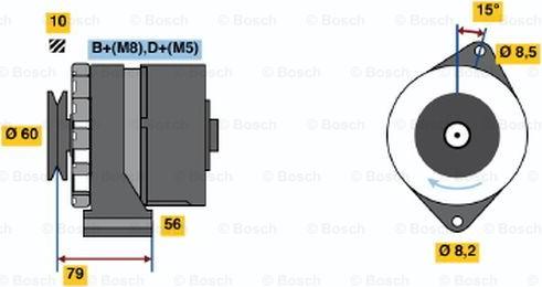 BOSCH 0 986 035 010 - Генератор autosila-amz.com