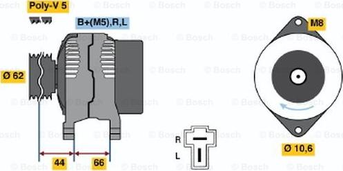 BOSCH 0 986 035 881 - Генератор autosila-amz.com