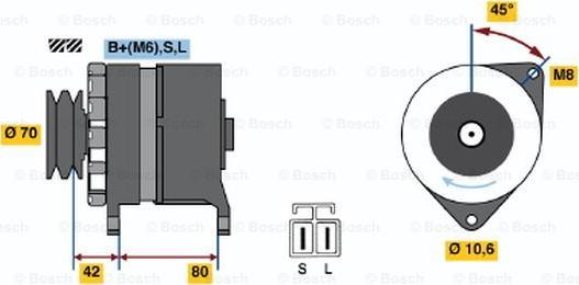 BOSCH 0 986 035 331 - Генератор autosila-amz.com