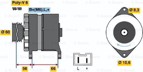 BOSCH 0 986 036 941 - Генератор autosila-amz.com