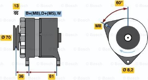 BOSCH 0 986 036 000 - Генератор autosila-amz.com