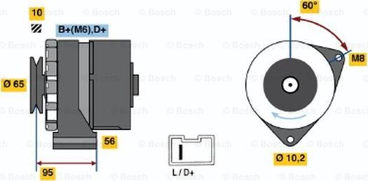 BOSCH 0 986 036 891 - Генератор autosila-amz.com