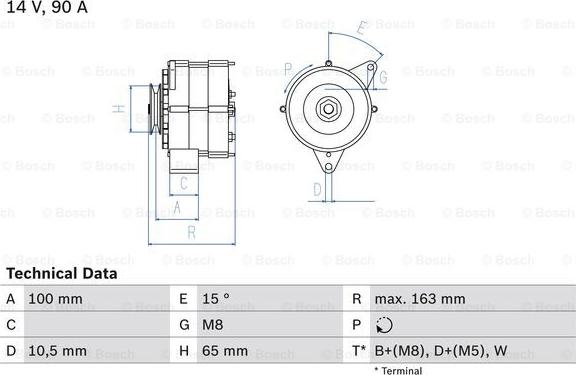 BOSCH 0 986 036 790 - Генератор autosila-amz.com