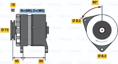 BOSCH 0 986 036 760 - Генератор autosila-amz.com