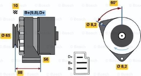 BOSCH 0 986 030 580 - Генератор autosila-amz.com