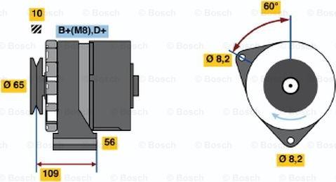 BOSCH 0 986 030 530 - Генератор autosila-amz.com