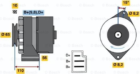 BOSCH 0 986 030 610 - Генератор autosila-amz.com