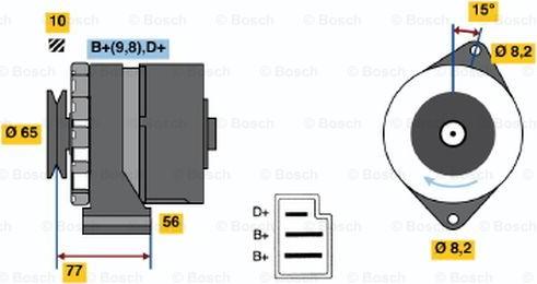 BOSCH 0 986 030 620 - Генератор autosila-amz.com