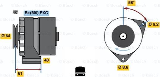 BOSCH 0 986 031 931 - Генератор autosila-amz.com