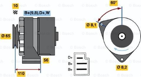 BOSCH 0 986 031 500 - Генератор autosila-amz.com