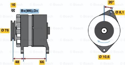 BOSCH 0 986 031 740 - Генератор autosila-amz.com