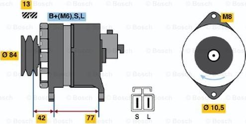 BOSCH 0 986 038 501 - Генератор autosila-amz.com