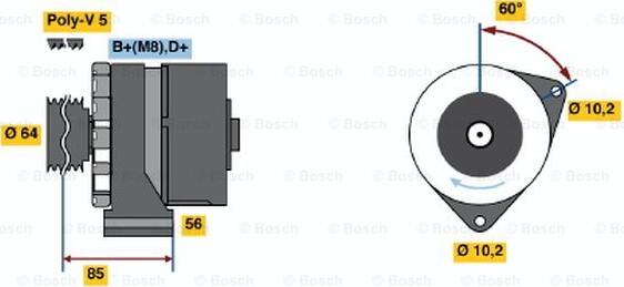 BOSCH 0 986 033 900 - Генератор autosila-amz.com