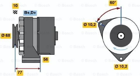 BOSCH 0 986 033 710 - Генератор autosila-amz.com