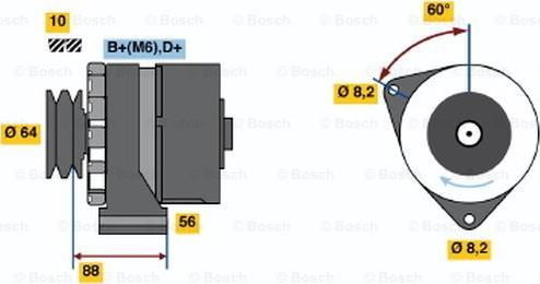 BOSCH 0 986 032 930 - Генератор autosila-amz.com