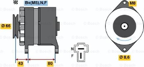 BOSCH 0 986 032 431 - Генератор autosila-amz.com