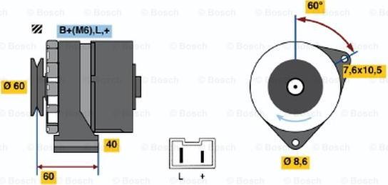 BOSCH 0 986 032 080 - Генератор autosila-amz.com