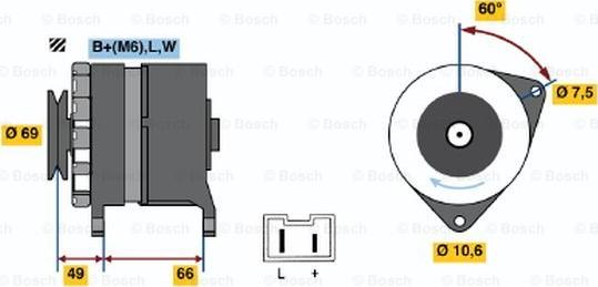 BOSCH 0 986 032 320 - Генератор autosila-amz.com