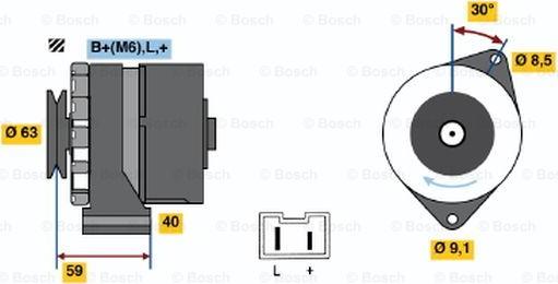 BOSCH 0 986 032 261 - Генератор autosila-amz.com