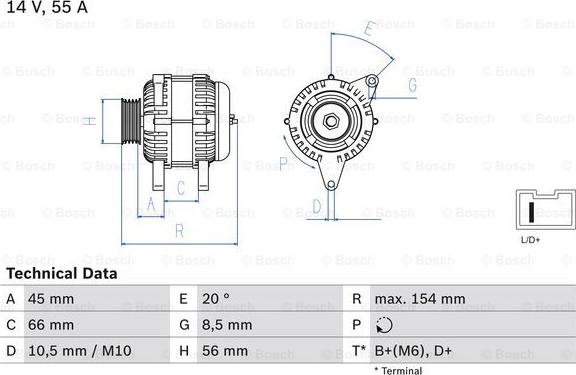 BOSCH 0 986 032 790 - Генератор autosila-amz.com