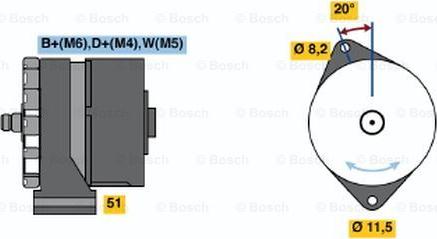 BOSCH 0 986 032 710 - Генератор autosila-amz.com