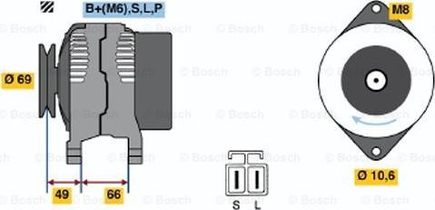 BOSCH 0 986 037 691 - Генератор autosila-amz.com