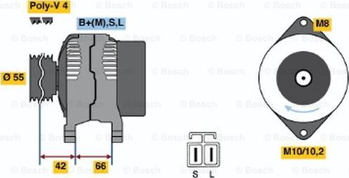 BOSCH 0 986 037 651 - Генератор autosila-amz.com