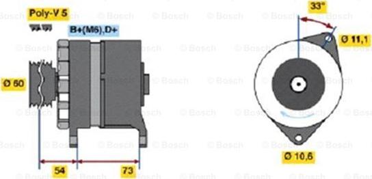 BOSCH 0 986 037 160 - Генератор autosila-amz.com